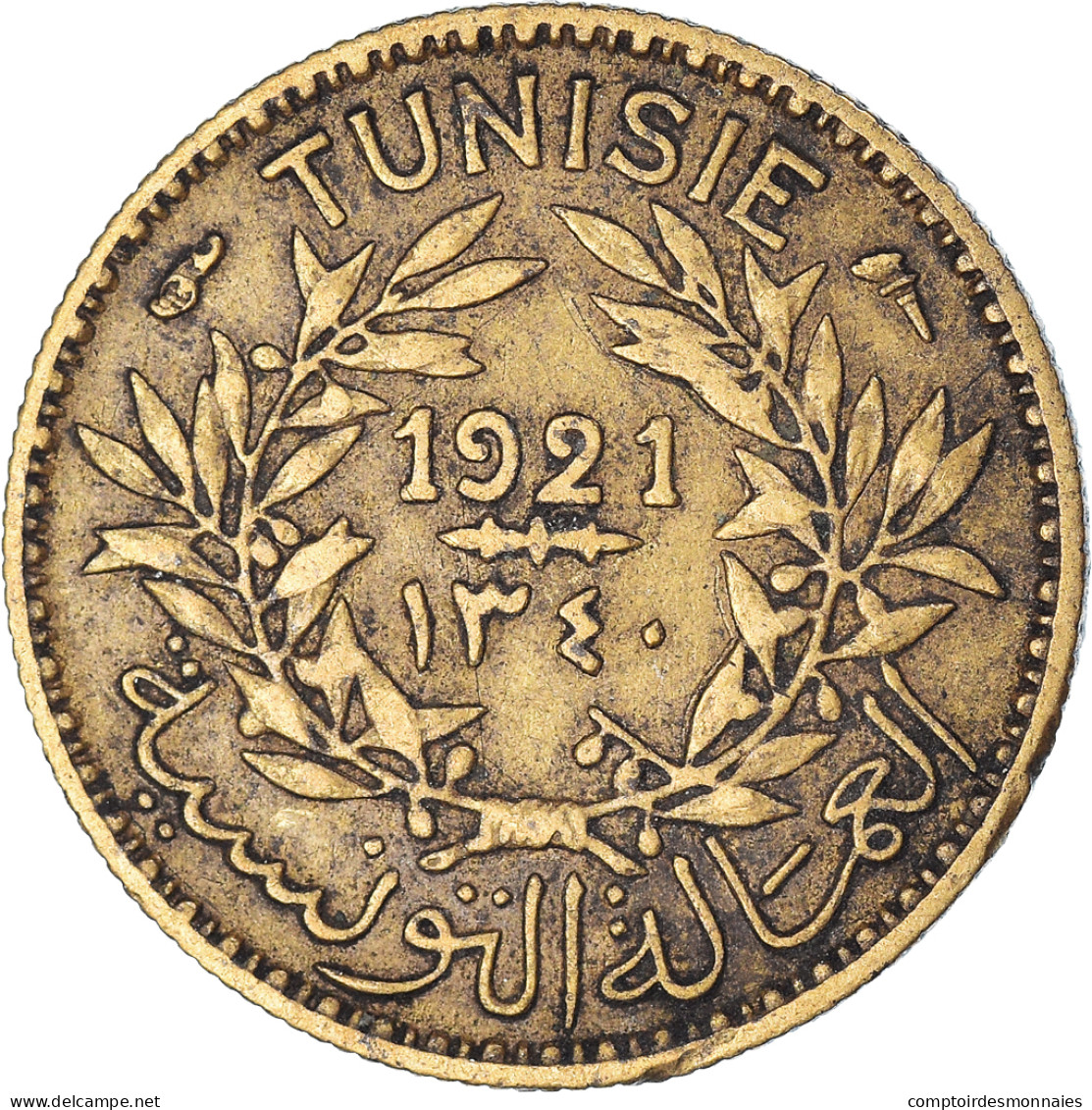 Monnaie, Tunisie, 50 Centimes, 1921 - Túnez