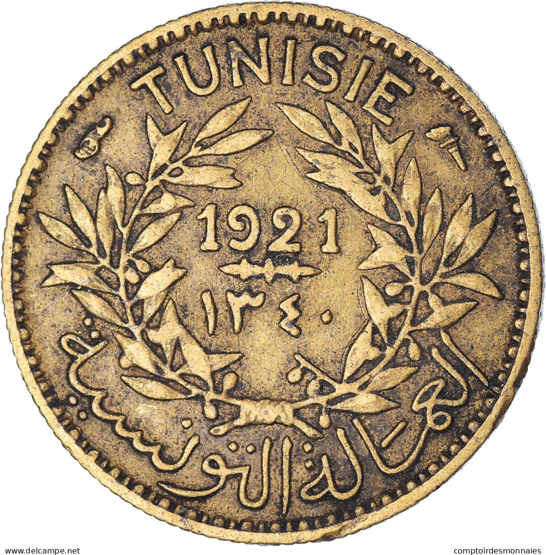 Monnaie, Tunisie, 50 Centimes, 1921 - Tunesië