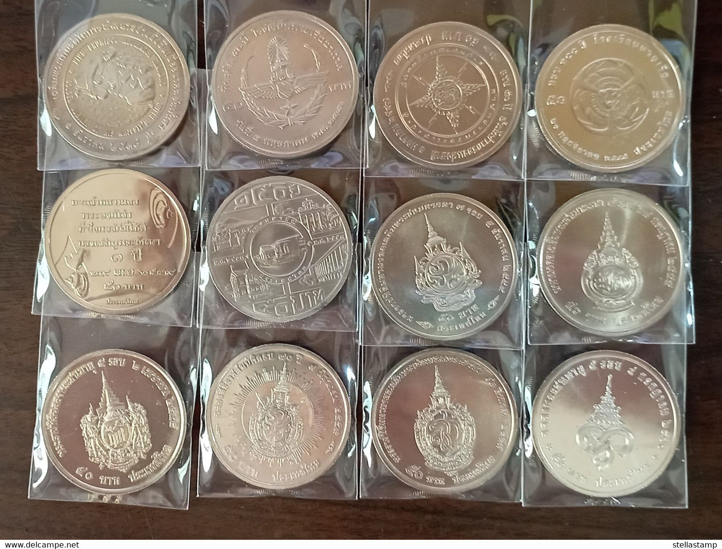 Thailand Coin 50 Baht Completed Set Of 12 - Thaïlande