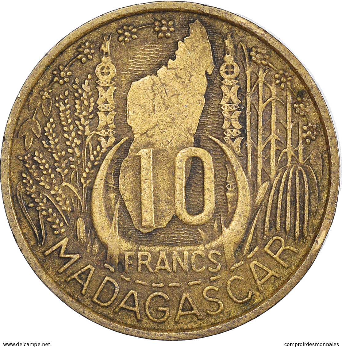 Monnaie, Madagascar, 10 Francs, 1953 - Madagascar