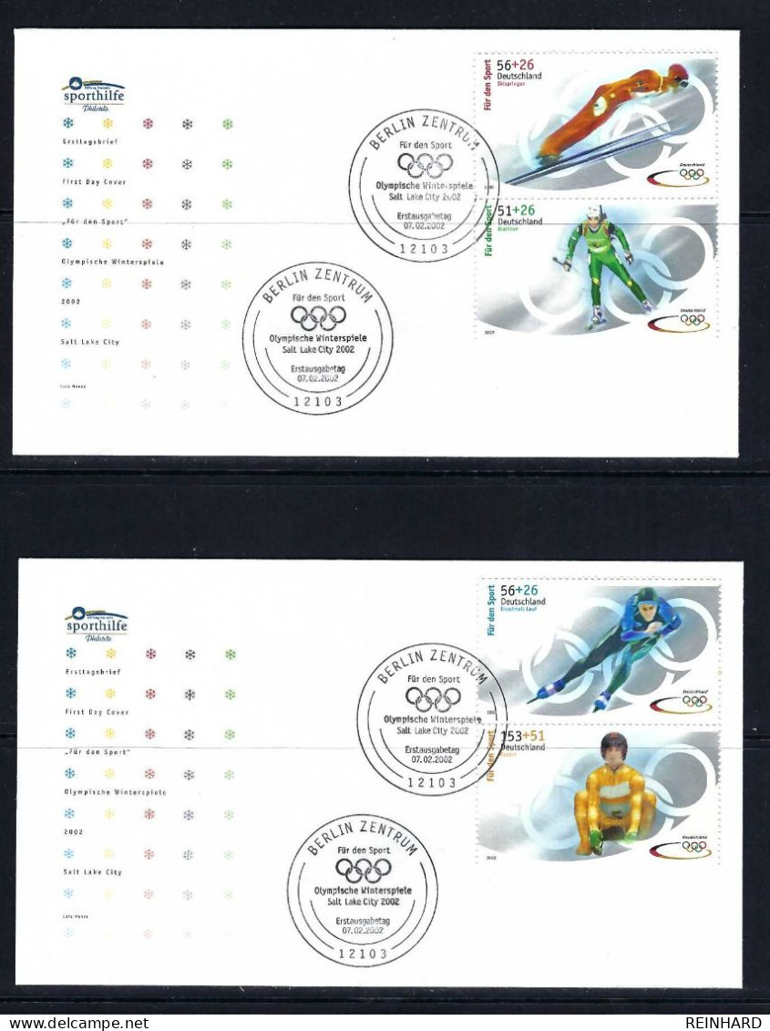 BUND Komplettsatz Mi-Nr. 2237 - 2240 (2 Belege) Sporthilfe (2) - Siehe Bild - 2001-2010