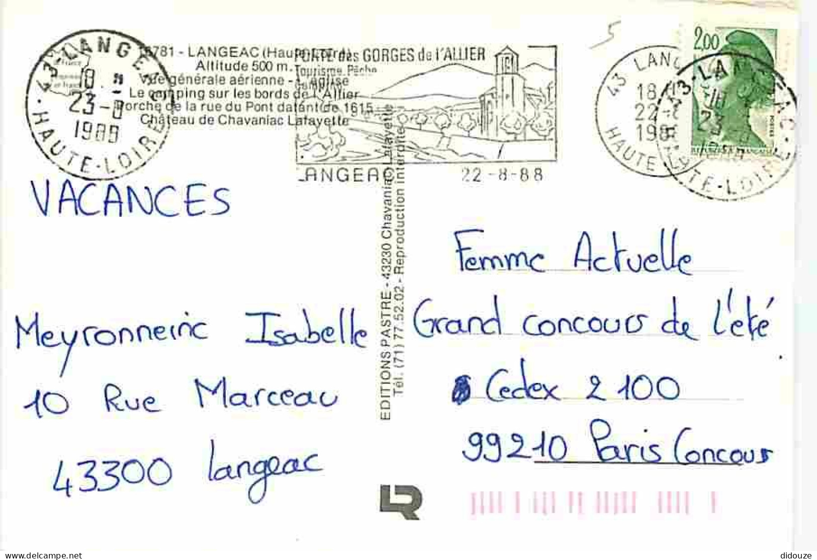 43 - Langeac - Multivues - Automobiles - Flamme Postale - CPM - Voir Scans Recto-Verso - Langeac