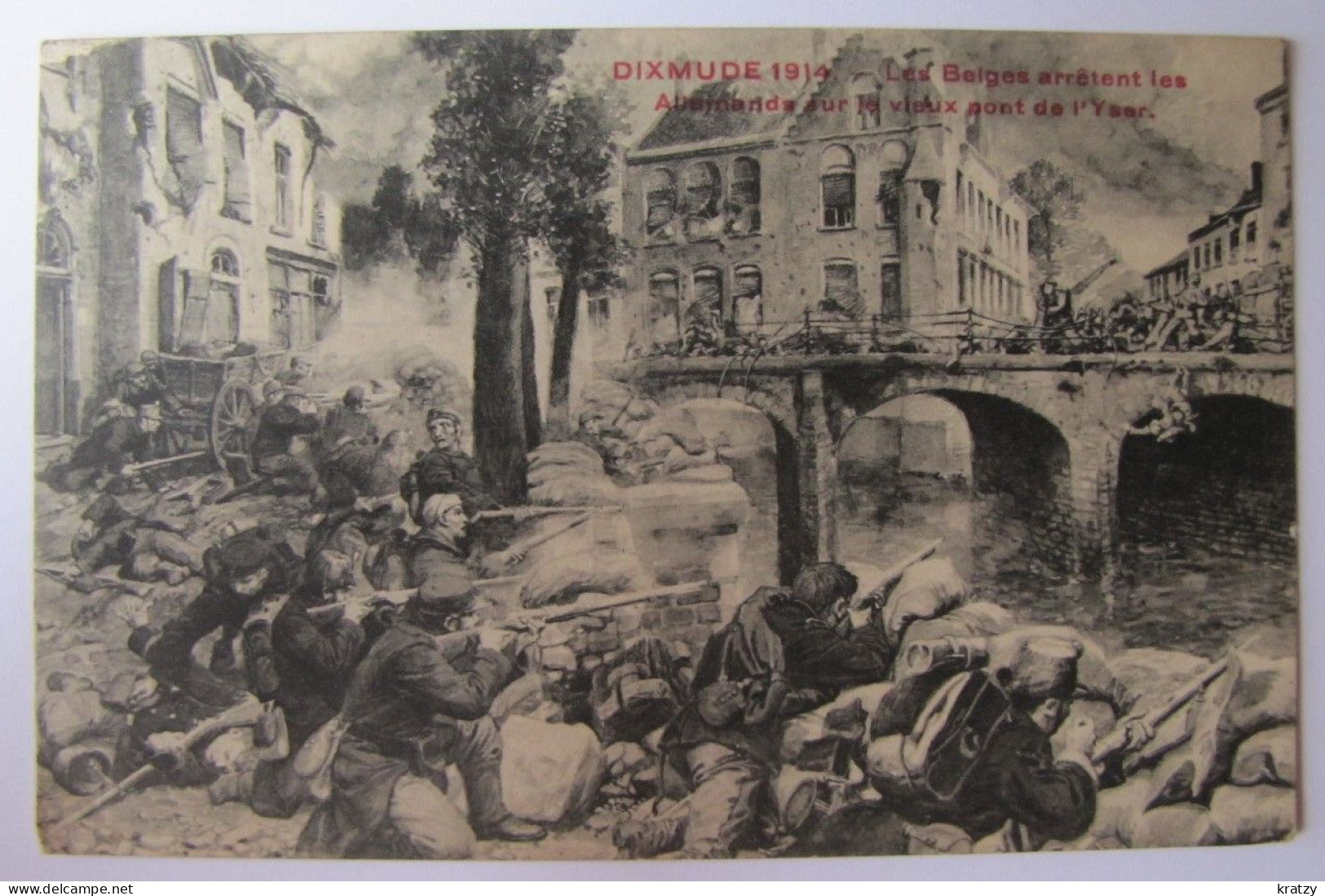 BELGIQUE - FLANDRE OCCIDENTALE - DIKSMUIDE (DIXMUDE) - Les Belges Arrêtent Les Allemands Sur Le Pont De L'Yser - Diksmuide