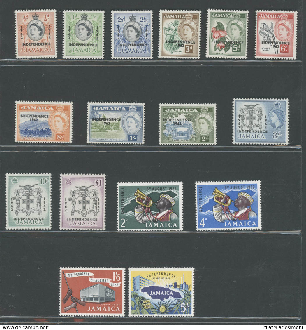 1962-63 JAMAICA - Elisabetta II - Indipendenza - Stanley Gibbons N. 181-96 - Serie 16 Valori - MNH** - Other & Unclassified