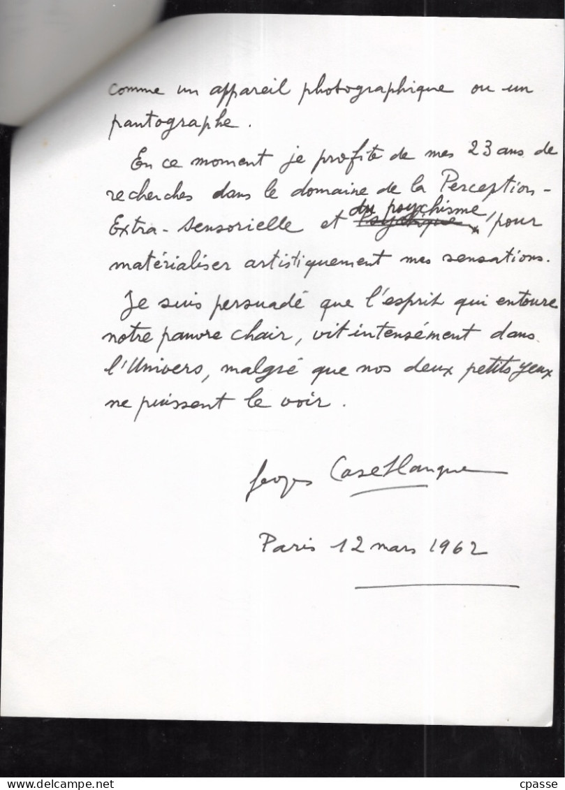 (Lot de 8) Dossier GEORGES CASEBLANQUE Artiste-Peintre, né à 66 BAIXAS 1906 - 1995 - CV autographe + photos d'oeuvres