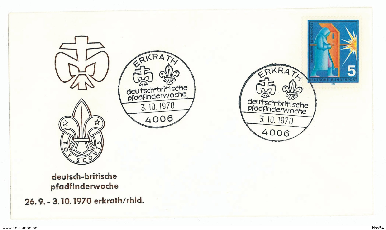 SC 18 - 808 GERMANY, Scout - Cover - 1970 - Covers & Documents