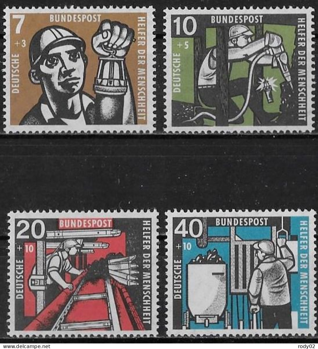 ALLEMAGNE - HOMMAGE AUX MINEURS - N° 142 A 145 - NEUF** MNH - Ungebraucht