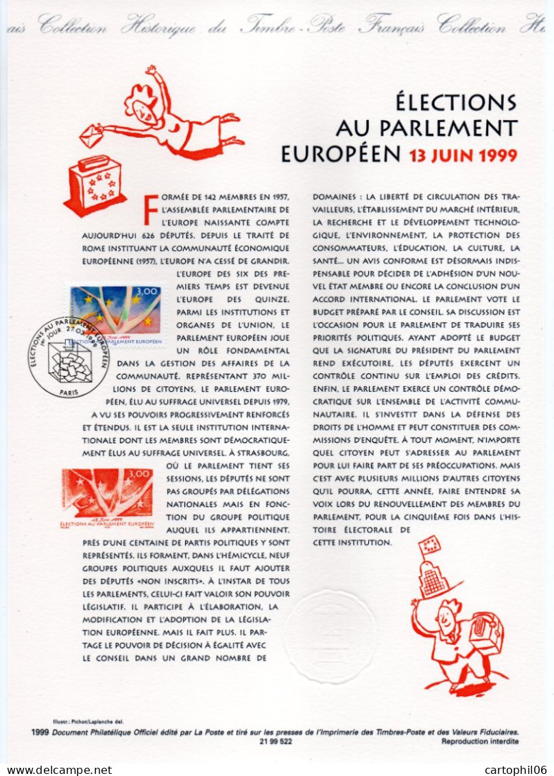 - Document Premier Jour LES ÉLECTIONS AU PARLEMENT EUROPÉEN - PARIS 27.3.1999 - - Idee Europee