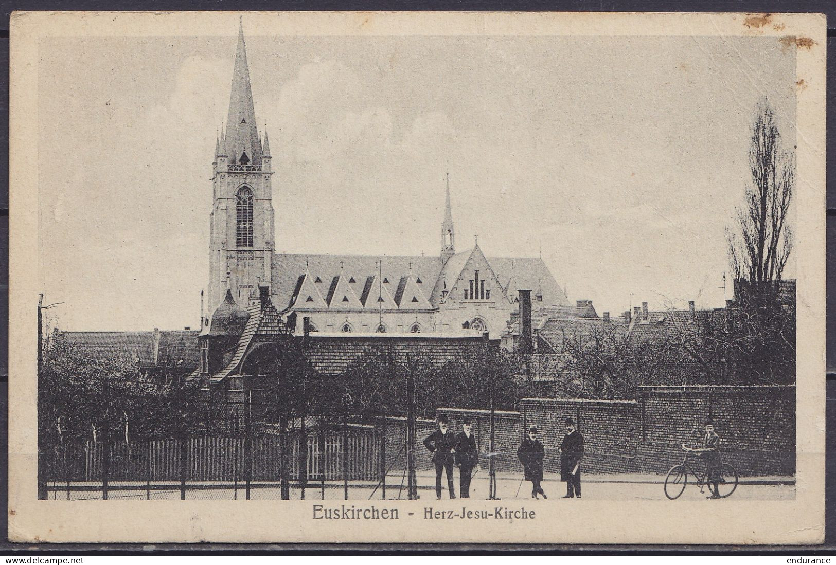 Allemagne - CP Euskirchen Affr 10pf Càpt EUSKIRCHEN /28.10.1919 Pour Et Taxée 10c à LIEGE (2x TX12A Surch. "LIEGE/LUIK") - Storia Postale