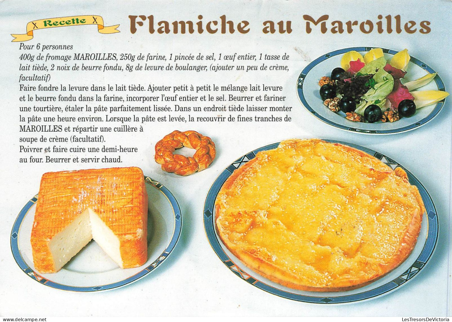 RECETTES (CUISINES) - Flamiche Au Maroilles - Carte Postale - Recettes (cuisine)