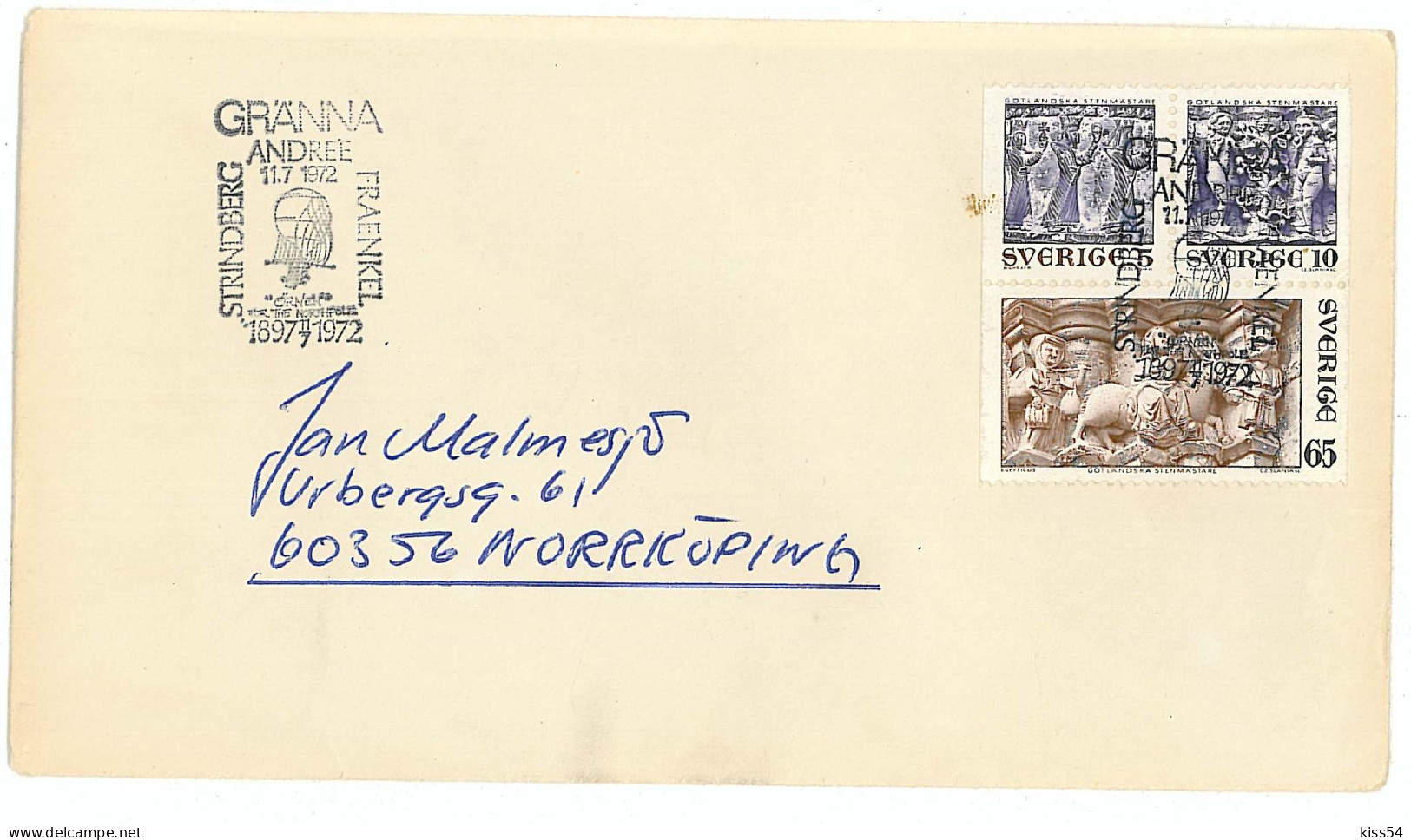 COV 84 - 37 BALOON, Sweden - Cover - 1972 - Other (Air)