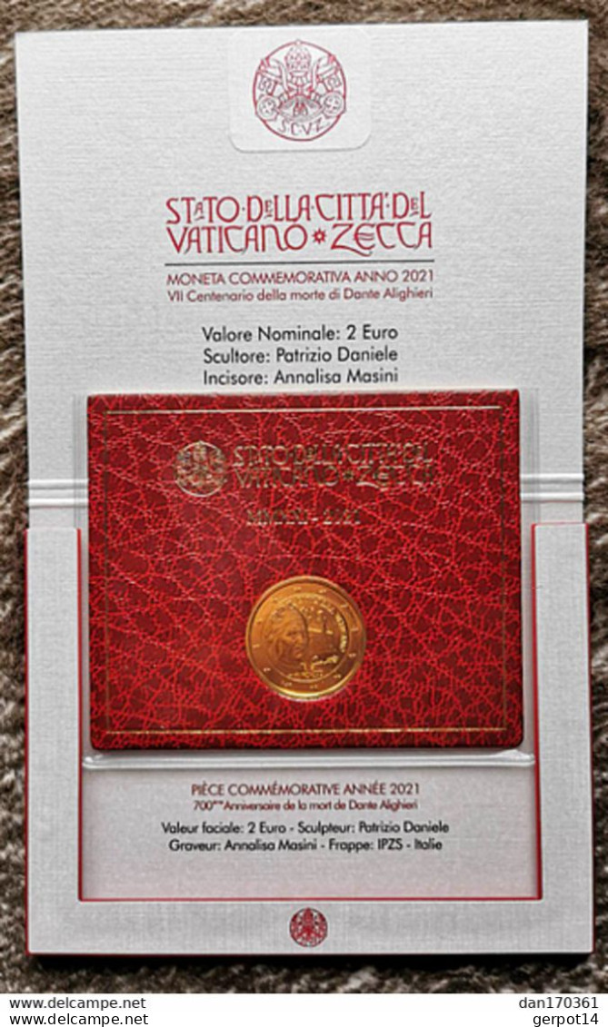 Vatican 2  Euros Commemorative 2021 Caravaggio - Vatikan