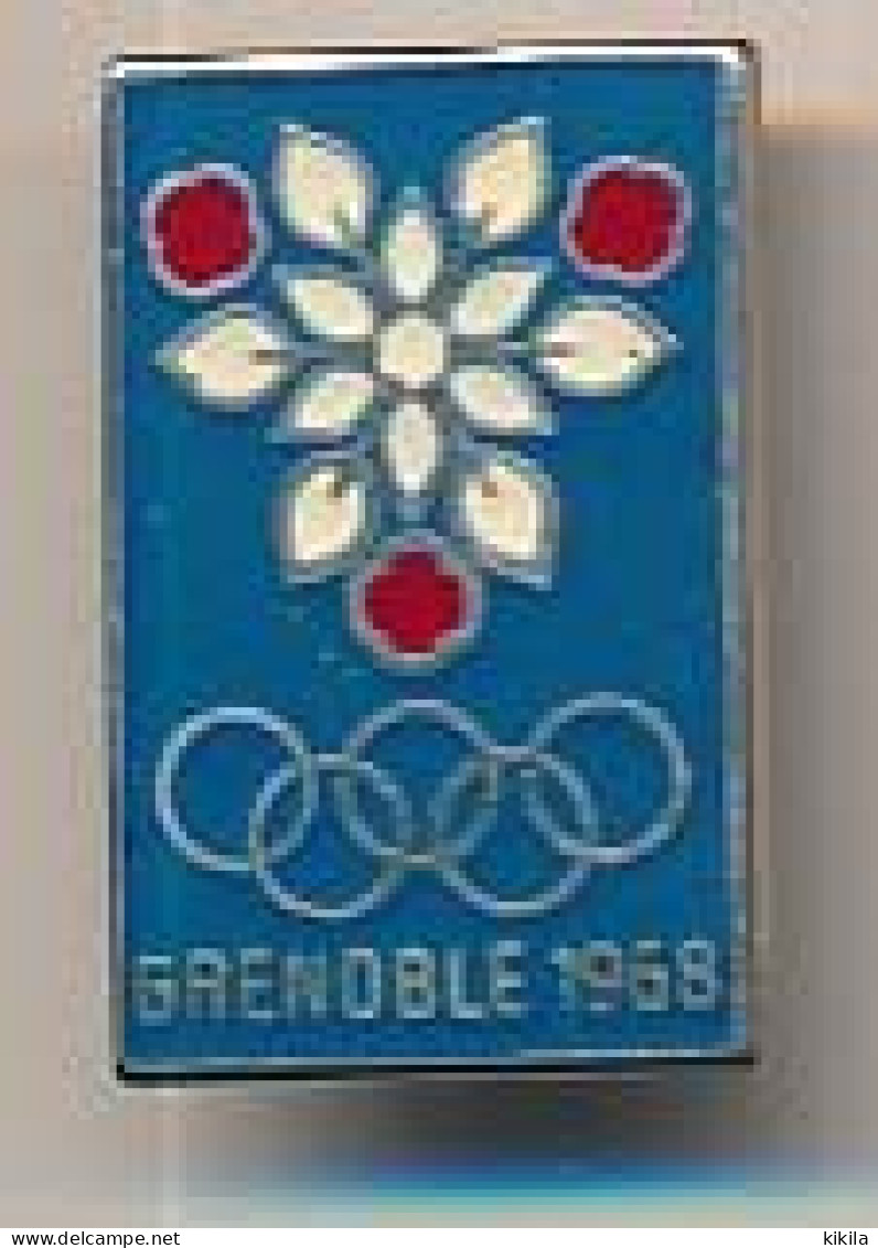 Broche Métallique 15 X 22 Mm X° Jeux Olympiques D'Hiver Grenoble 1968  Emblème D'Excoffon  Arthus Bertrand Paris - Broschen