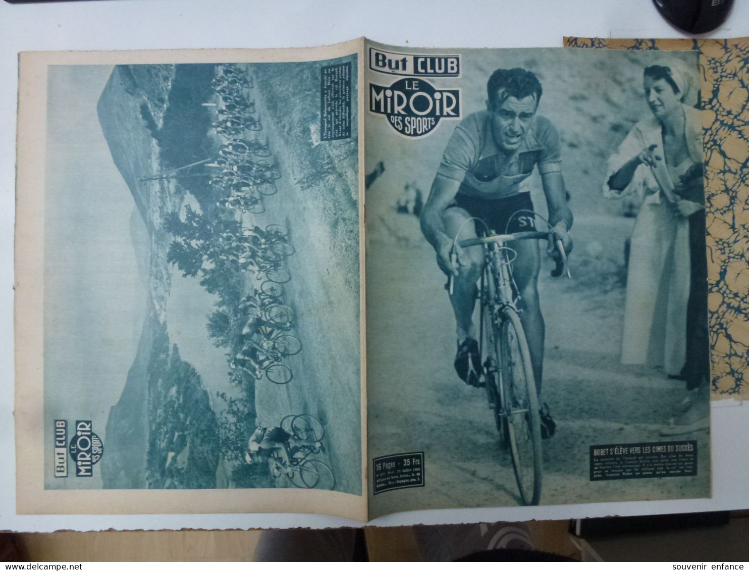 But Et Club Le Miroir Des Sports Juillet 1954 Bobet Lazaridez Grenoble Casse Deserte Izoard - Sport