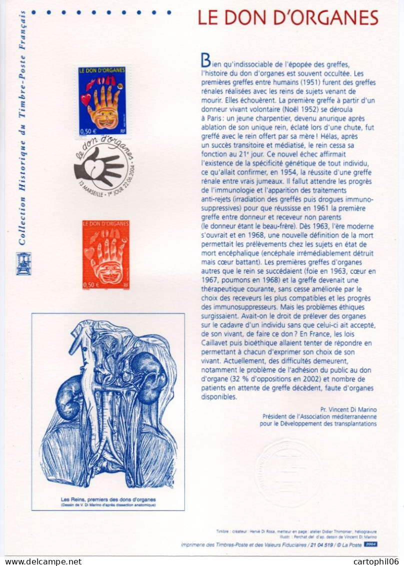 - Document Premier Jour LE DON D'ORGANES - MARSEILLE 22.6.2004 - - Medicina