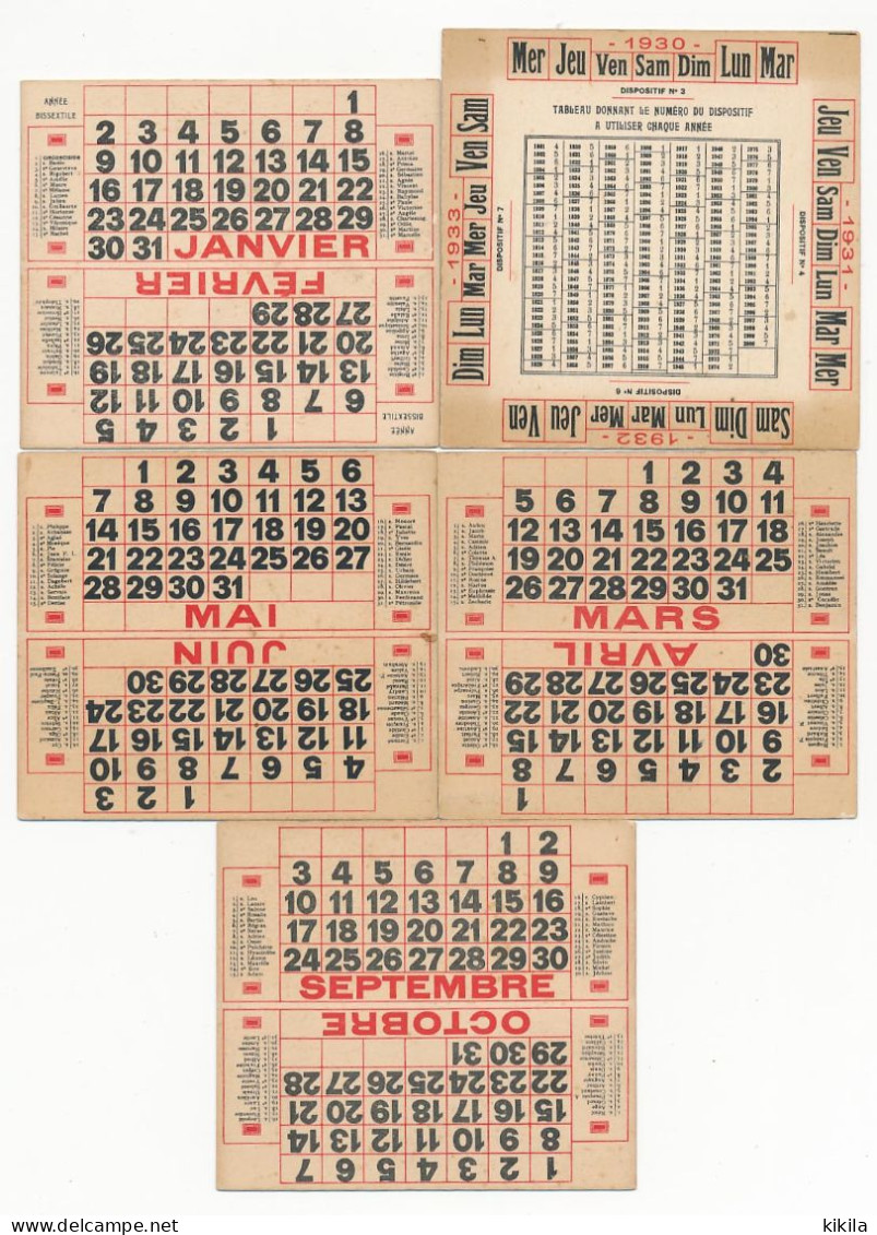 Calendrier Perpétuel De 1801 à 2000 Avec Toutes Les Fêtes Et Le Tableau Des Fêtes Mobiles Pendant Le XX° Siècle - Otros & Sin Clasificación