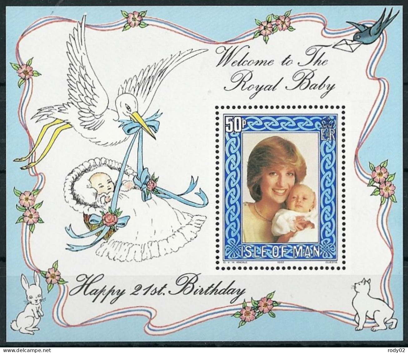 ILE DE MAN - LADY DIANA - BF 6 - NEUF** MNH - Familles Royales