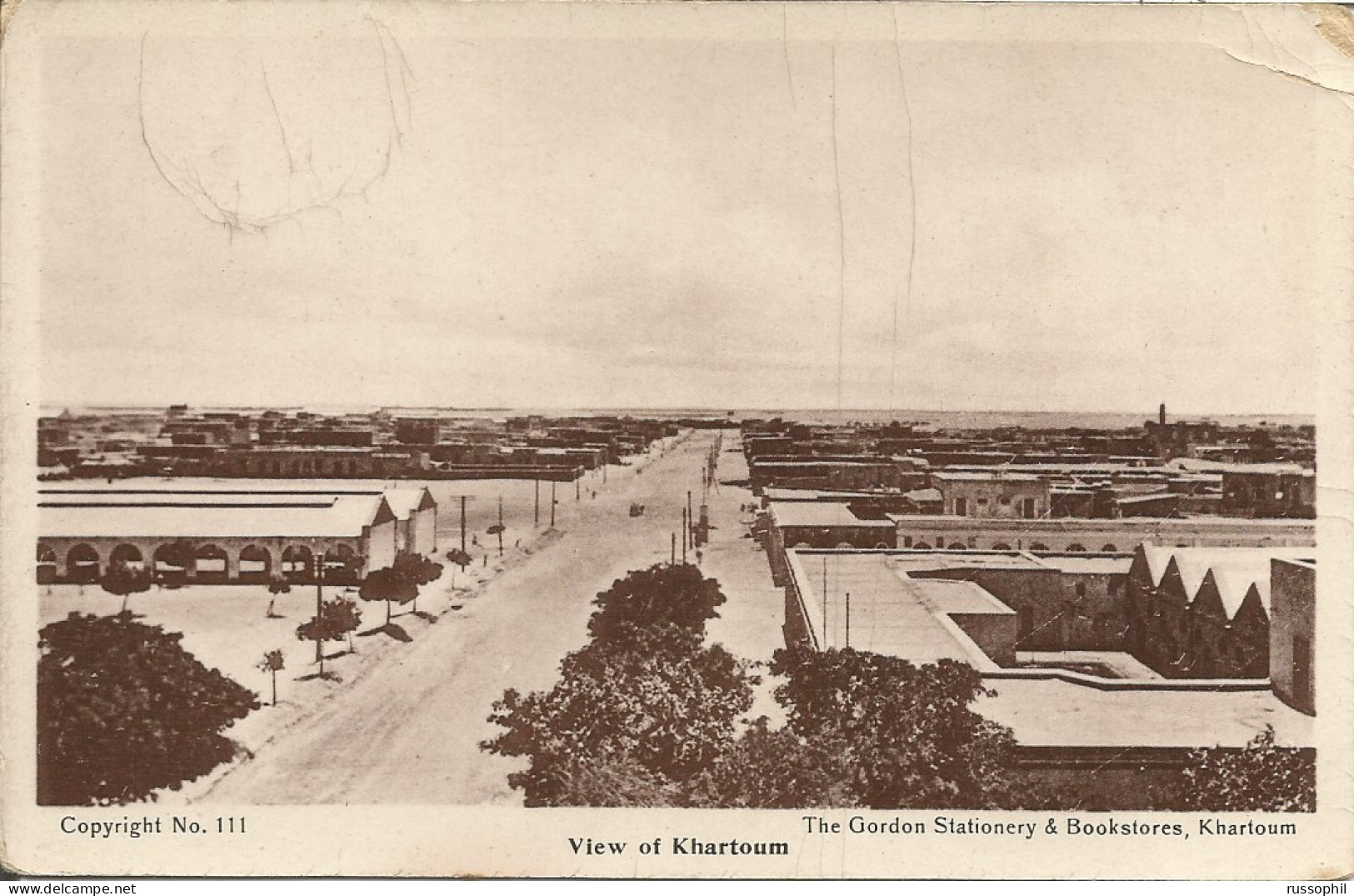 SOUDAN - SUDAN - VIEW OF KHARTOUM - PUB. THE GORDON STATIONERY AND BOOKSTORE N° 111 - 1927 - Soudan
