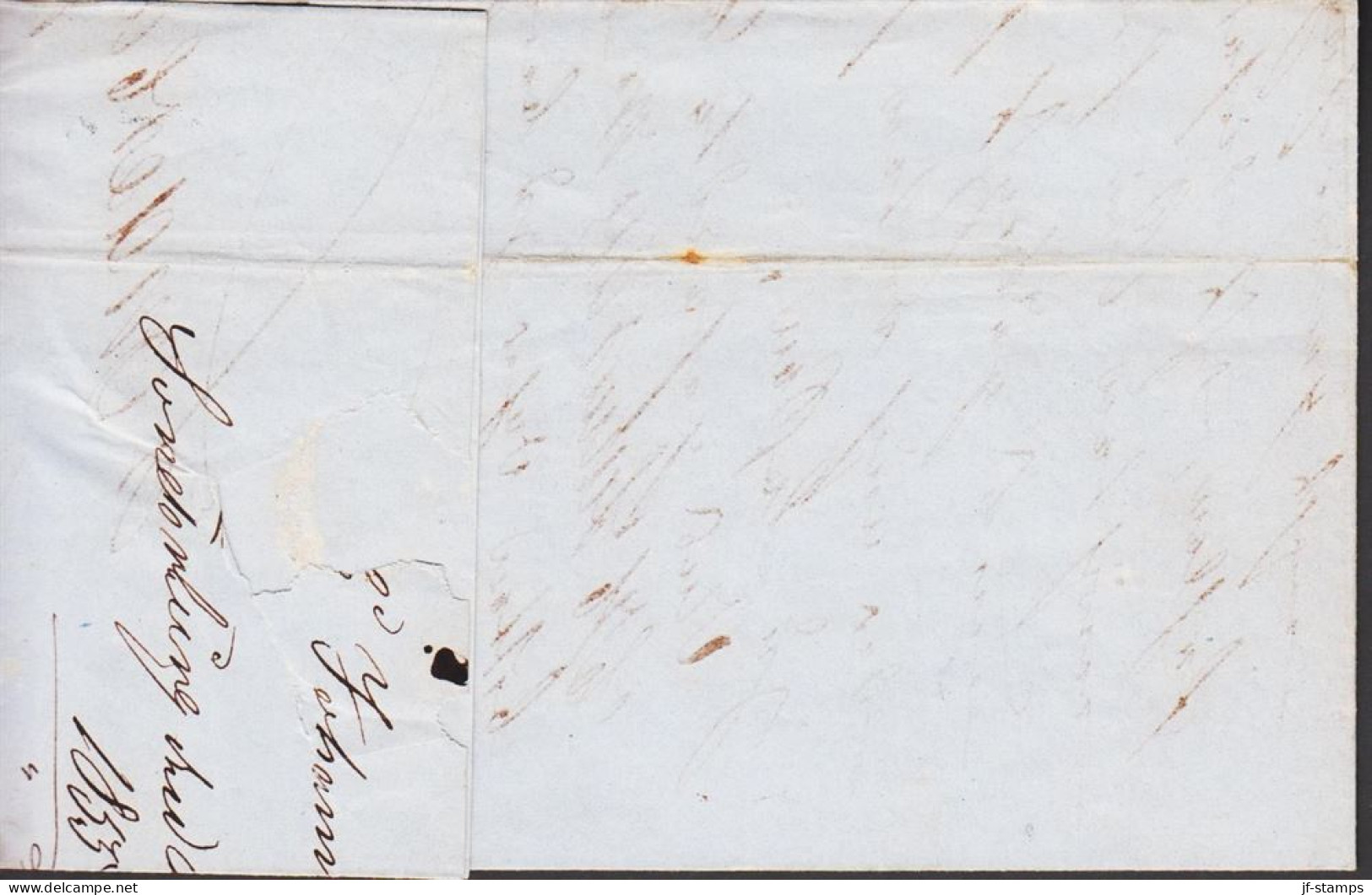 1854. DANMARK 4 Skilling On Fine Small Envelope To Flensburg Cancelled With Nummeral Cancel 71 And SØNDERB... - JF543823 - Schleswig-Holstein