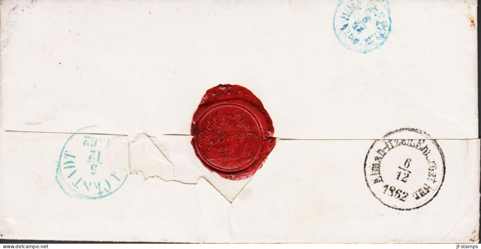1862. DANMARK Beautiful 4 Skilling On Envelope To Glückstadt Cancelled With Nummeral Cancel 10 + BURG 5 12... - JF543826 - Schleswig-Holstein