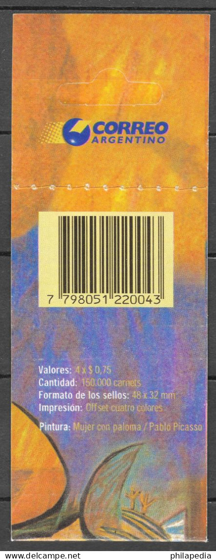 Argentine Oiseaux Pigeon Colombe Tourterelle Birds Doves Vögel Tauben Aves Palomas Uccelli Tortora ** 2000 Carnet 15€ - Tauben & Flughühner