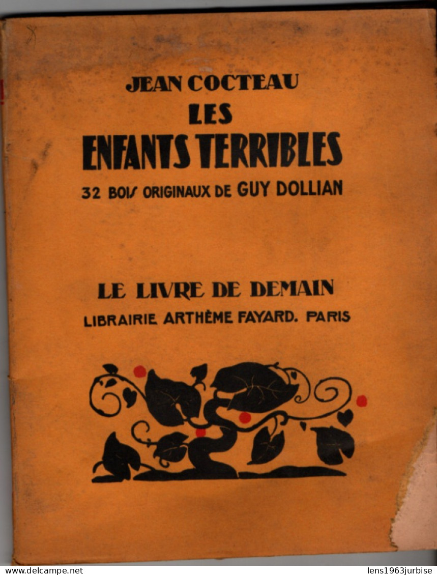 Les Enfants Terribles , Jean Cocteau ,( Voir état ) Couverture + 2 Pages Rongées Par Des Souris - Altri Classici