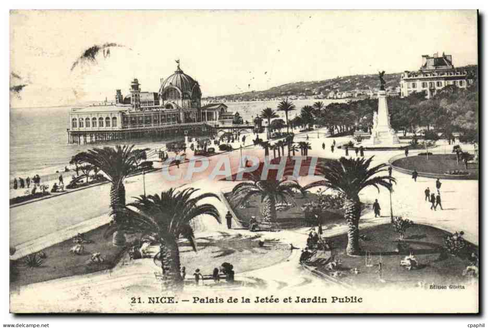 CPA Nice Palais De La Jetee Et Jardin Public  - Parcs Et Jardins