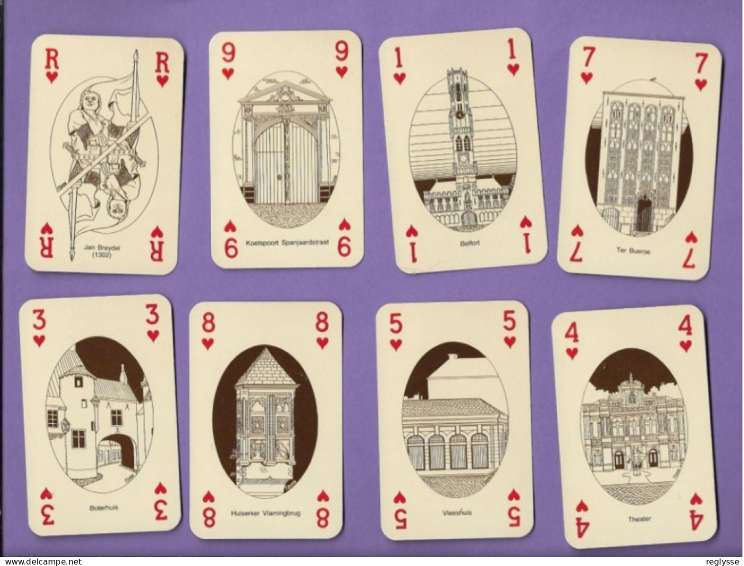 jeu 54 cartes les 52 monuments de Brugge ..jamais joué