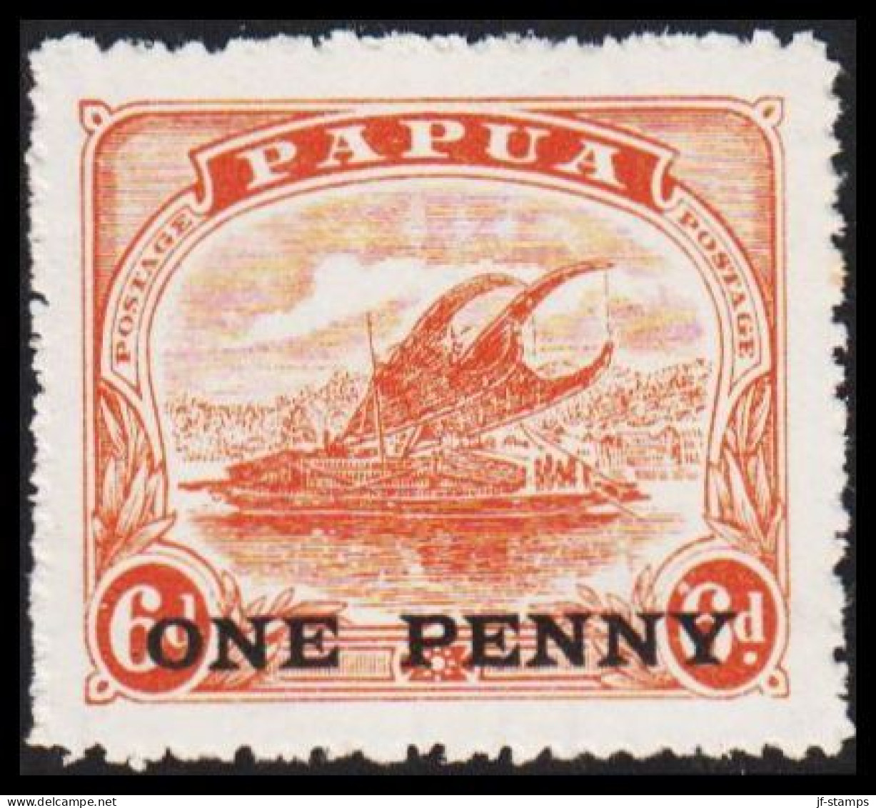 1917. PAPUA. Lakatoi.  ONE PENNY Overprint On 6 D. Never Hinged. (Michel 67) - JF543863 - Papua New Guinea