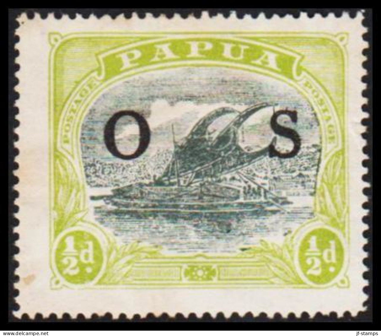 1931. PAPUA. Official. Lakatoi.  ½ D. Overprinted O S Perforated 14. Hinged. (Michel Dienst 1) - JF543877 - Papouasie-Nouvelle-Guinée
