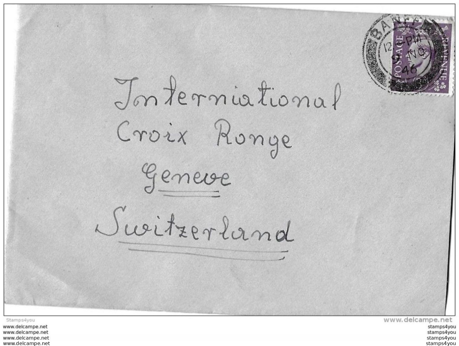16 - 78 - Enveloppe Envoyée De Banff à La Croix Rouge Genève 1946 - Lettres & Documents