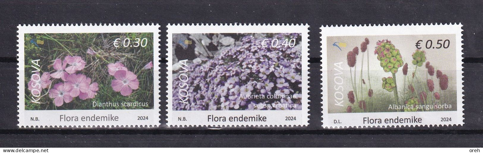 KOSOVO 2024,FLORA,PLANTS,ENDEMIC FLORA,DEFINITIVE STAMPS,MNH - Kosovo