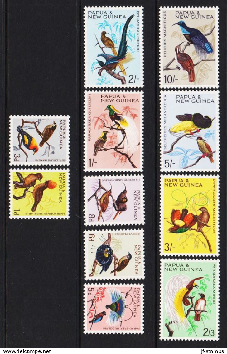 1964-1965. PAPUA & NEW GUINEA. Birds Complete Set Never Hinged. Beautiful Set. (Michel 62-72) - JF543897 - Papouasie-Nouvelle-Guinée