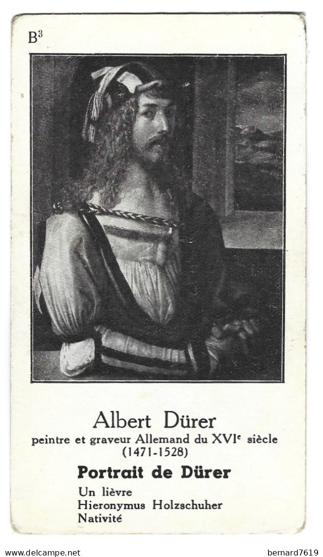 Chromo Image Cartonnee  - Histoire - Peinture -  Albert Durer - Portrait De Durer - Storia