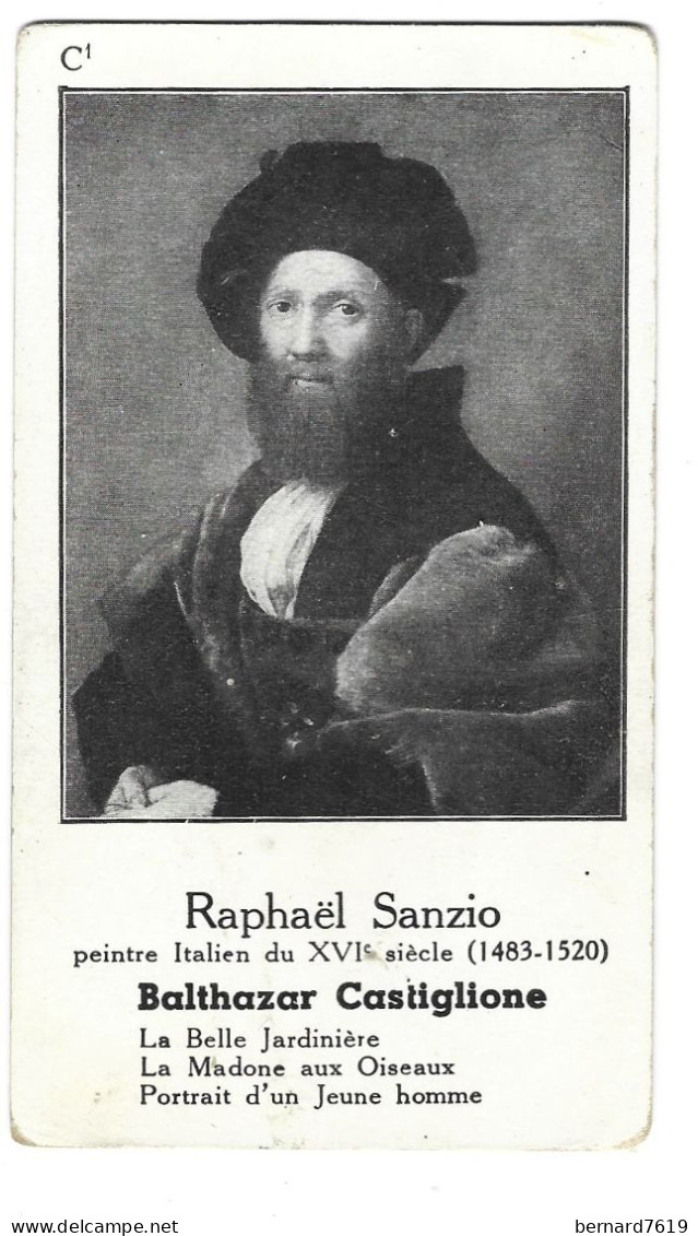 Chromo Image Cartonnee  - Histoire - Peinture - Raphael Sanzio -  Balthazar Castiglione - Geschichte