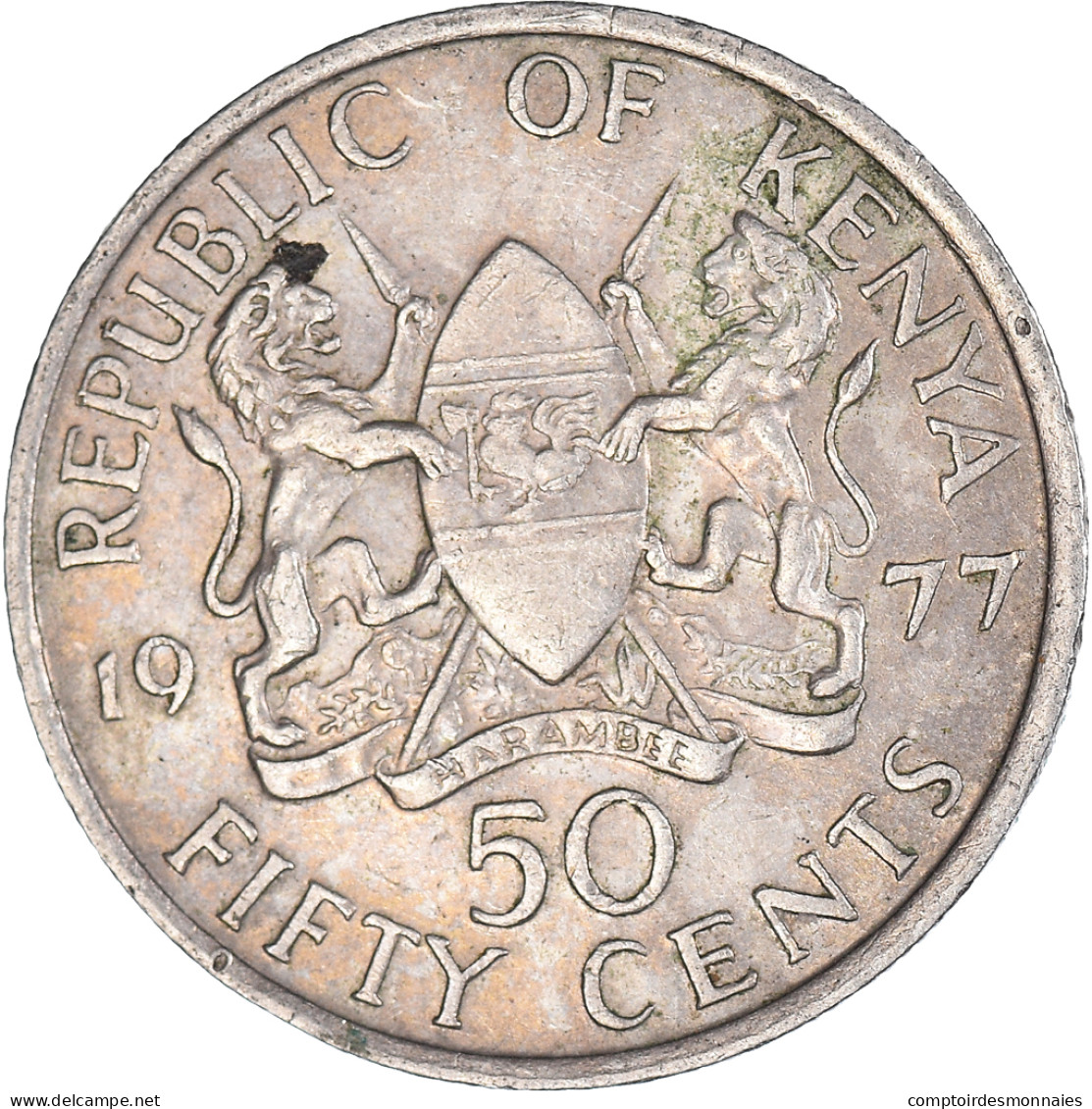 Monnaie, Kenya, 50 Cents, 1977 - Kenya