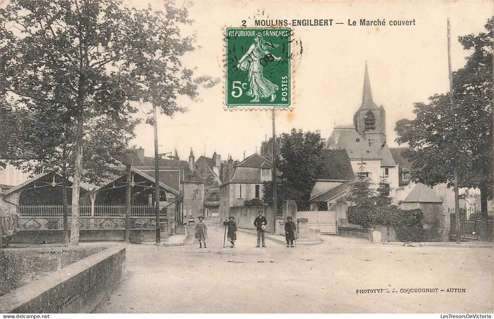 FRANCE - Moulin Engilbert - Vue Sur Le Marché Couvert - Carte Postale Ancienne - Moulin Engilbert
