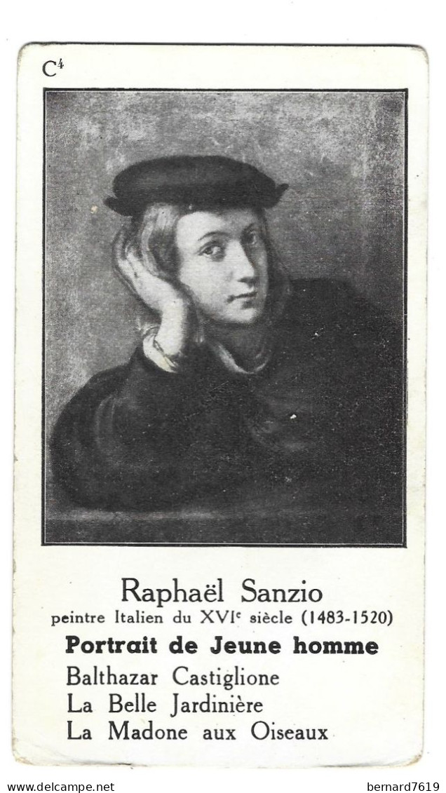 Chromo Image Cartonnee  - Histoire - Peinture - Raphael Sanzio - Portrait De Jeune Homme - Historia