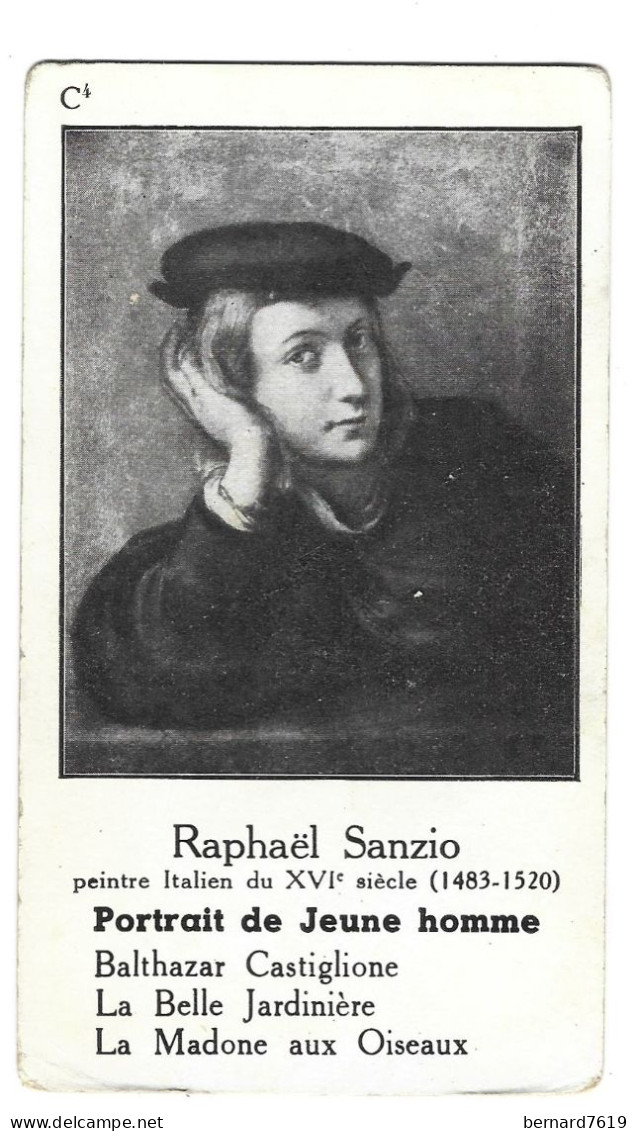 Chromo Image Cartonnee  - Histoire - Peinture - Raphael Sanzio - Portrait De Jeune Homme - Geschiedenis