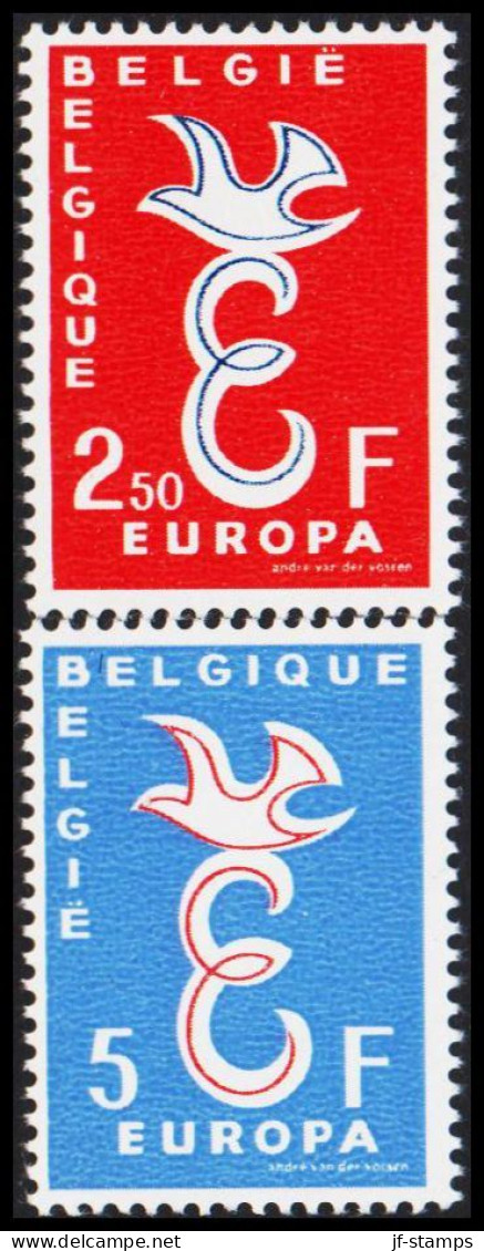 1958. BELGIE. EUROPA  CEPT Complete Set With 2 Stamps. Never Hinged. (Michel 1117-1118) - JF543917 - Unused Stamps