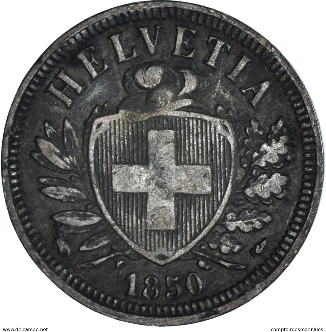 Monnaie, Suisse, 2 Rappen, 1850 - Autres & Non Classés