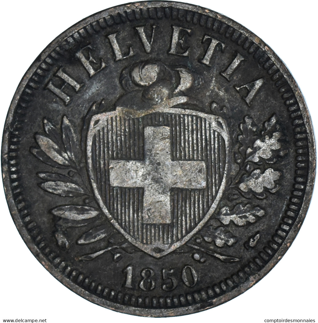 Monnaie, Suisse, 2 Rappen, 1850 - Other & Unclassified