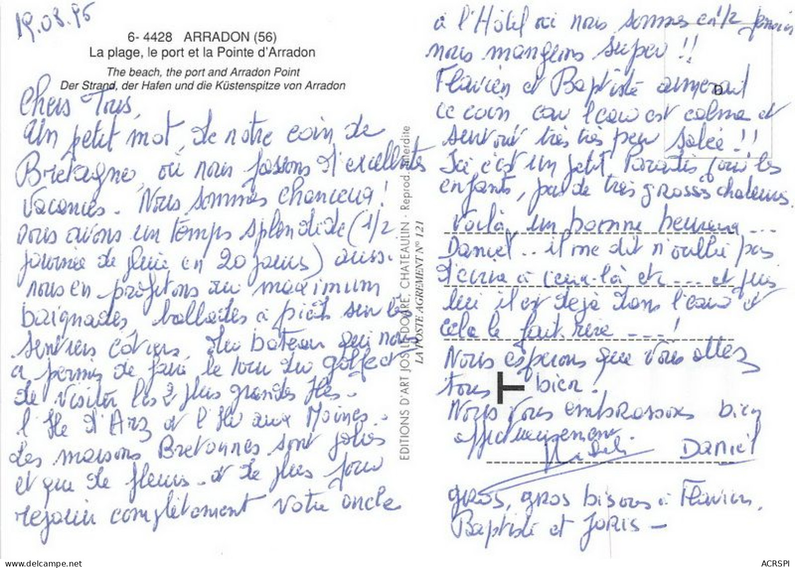 ARRADON La Plage Le Port Et La Pointe D Arradon 12(scan Recto-verso) MA1718 - Arradon