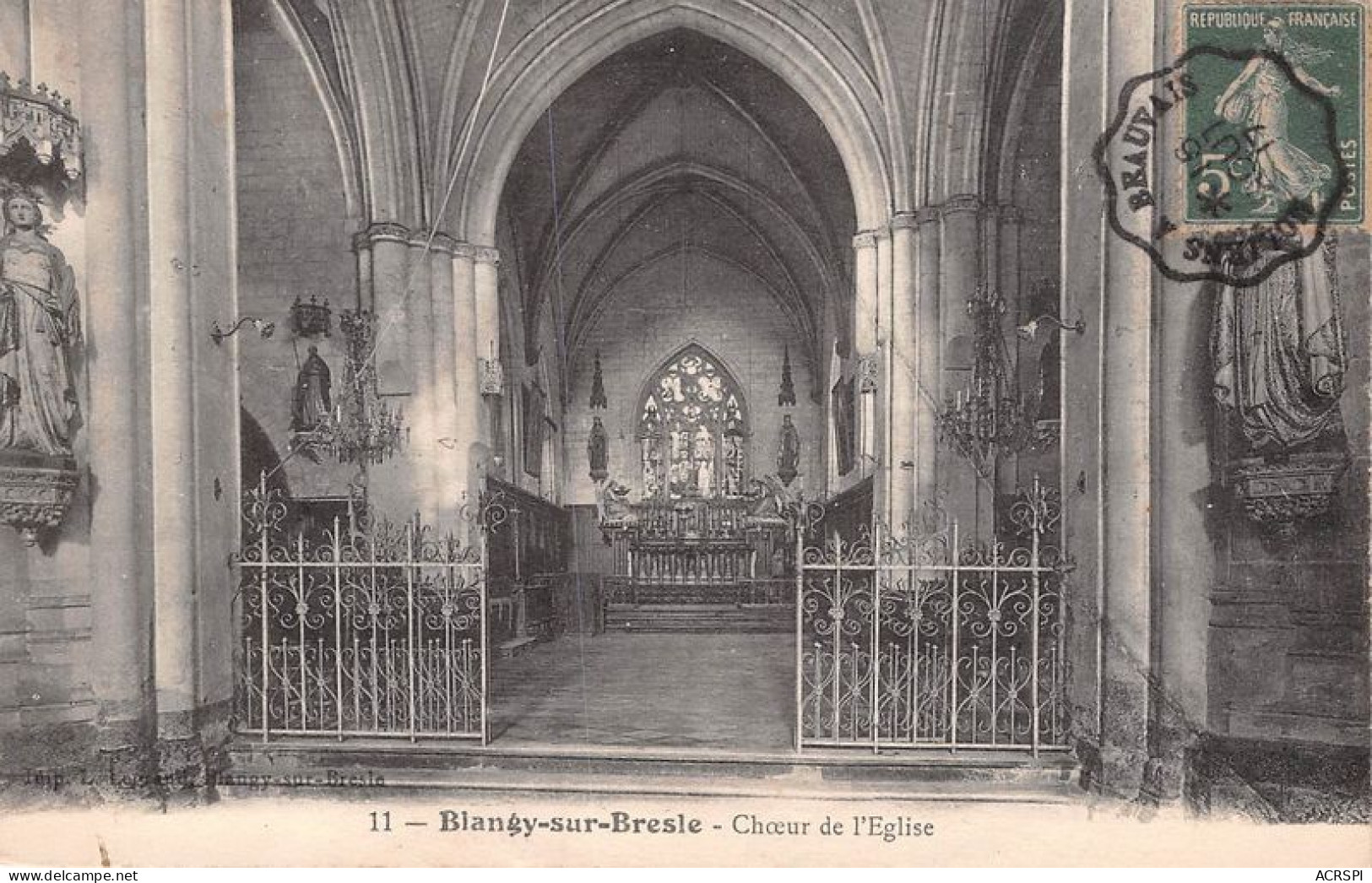 BLANGY SUR BRESLE Choeur De L Eglise 6(scan Recto-verso) MA1759 - Blangy-sur-Bresle
