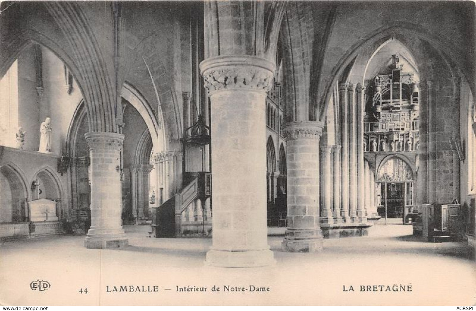 LAMBALLE Interieur De Notre Dame 18(scan Recto-verso) MA1747 - Lamballe