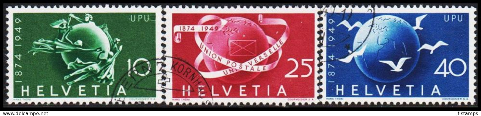 1949. HELVETIA - SCHWEIZ. UPU Complete Set.  - JF543968 - Oblitérés