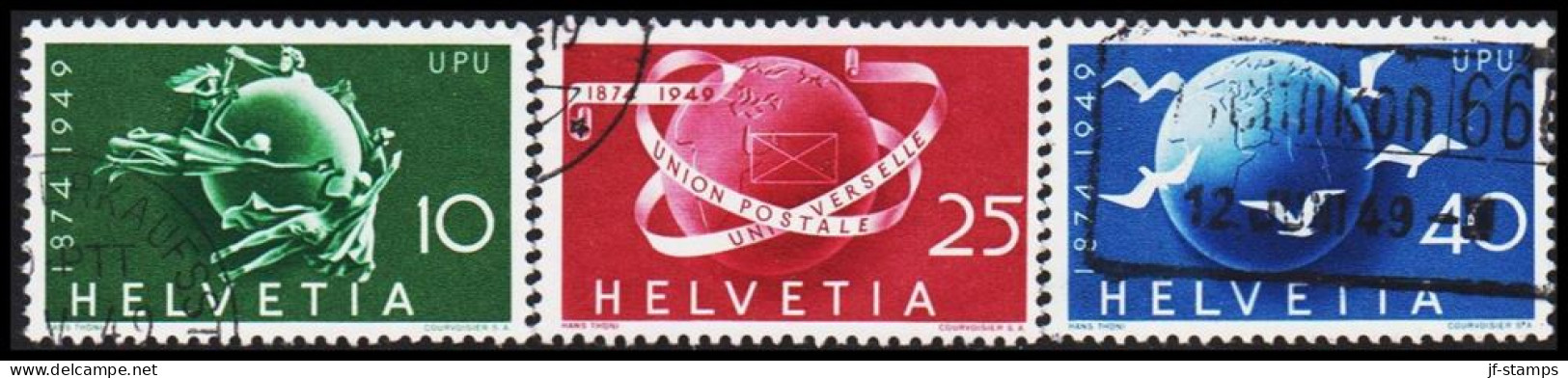 1949. HELVETIA - SCHWEIZ. UPU Complete Set.  - JF543969 - Oblitérés