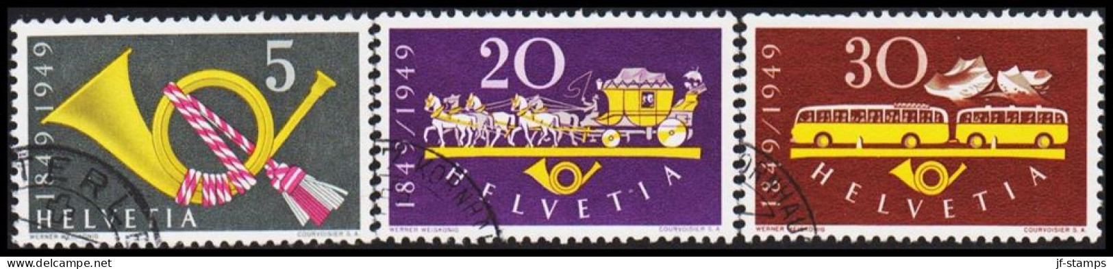 1949. HELVETIA - SCHWEIZ. 100 Years Post Complete Set.  - JF543970 - Oblitérés
