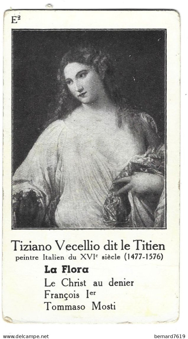 Chromo Image Cartonnee  - Histoire -  Peinture  - Tiziano Cecello Dit Le Titien -  La Flora - History