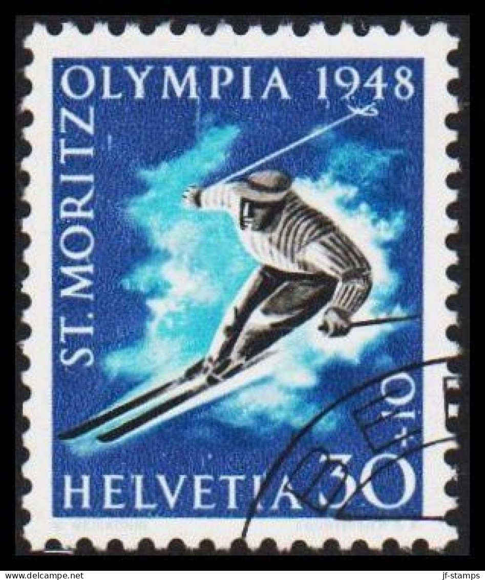 1948. HELVETIA - SCHWEIZ. Winter Olympics St. Moritz 30+10 C. - JF543973 - Oblitérés